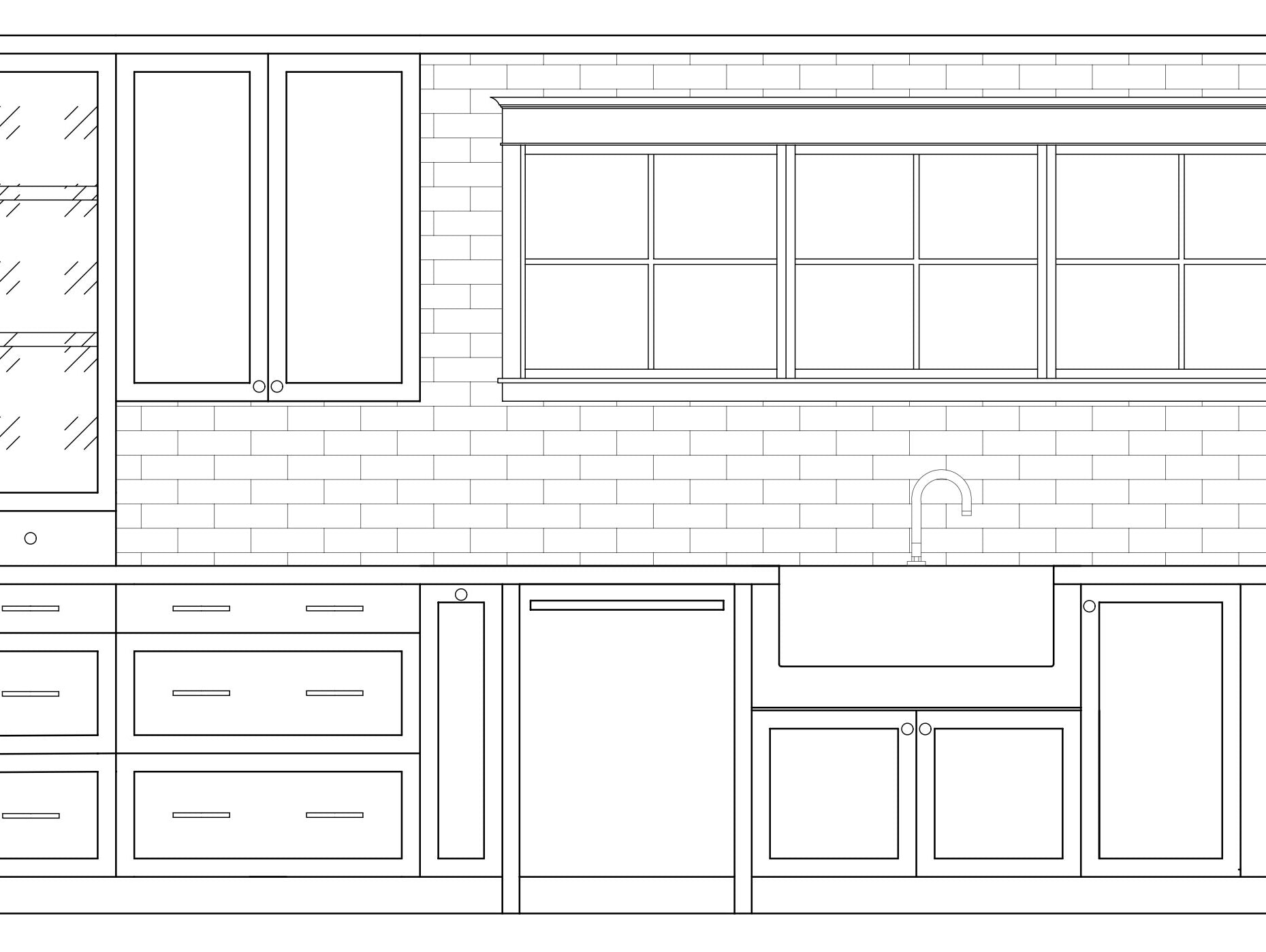elevation drawing by vermont interior designers Addison West