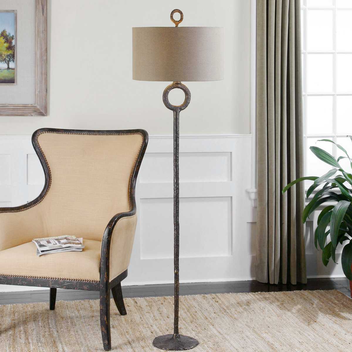 Ferrow Floor Lamp in a living room at Addison West