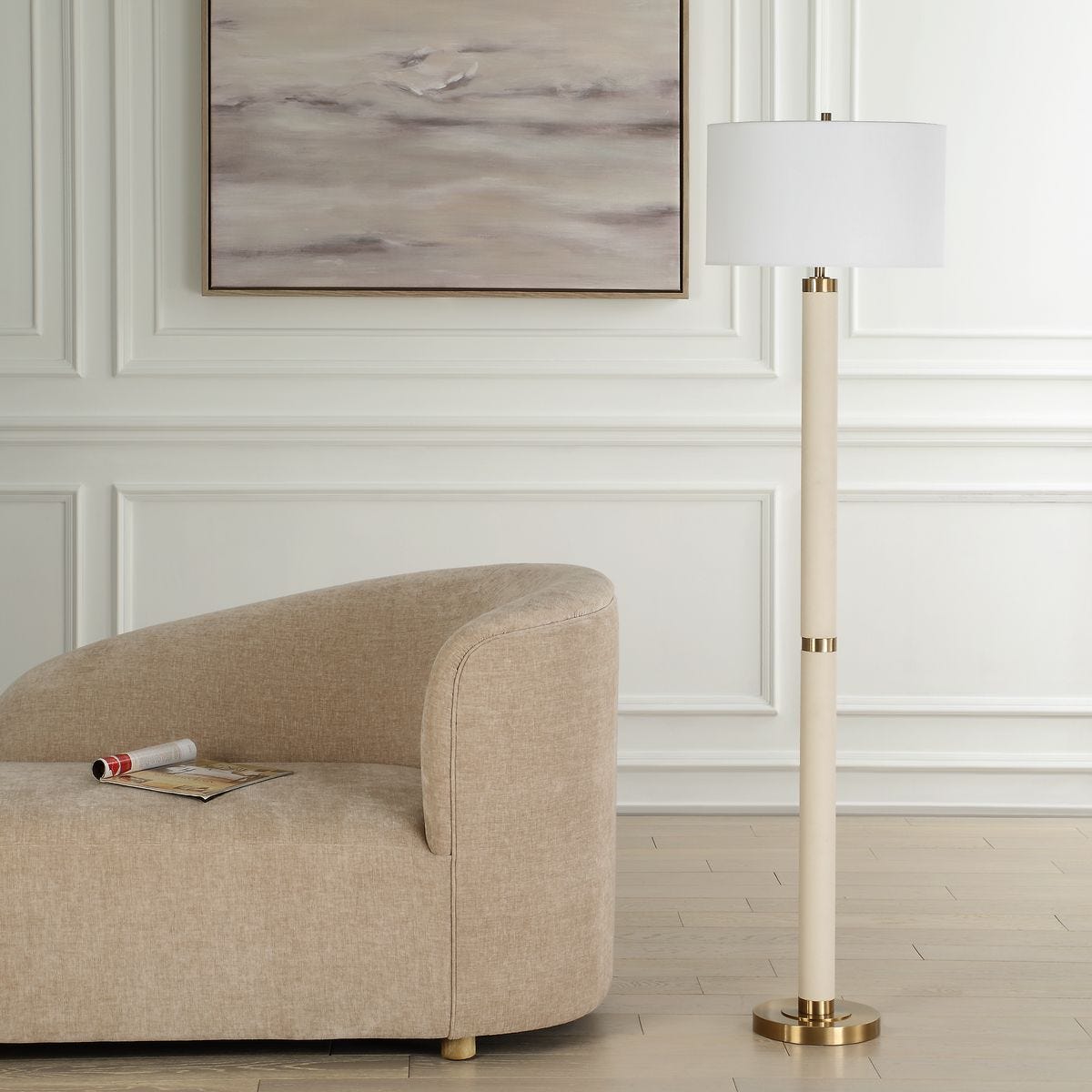 Westfield Floor Lamp in a living room at Addison West