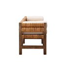 Side of Winslow Woven Settee on a white background at Addison West