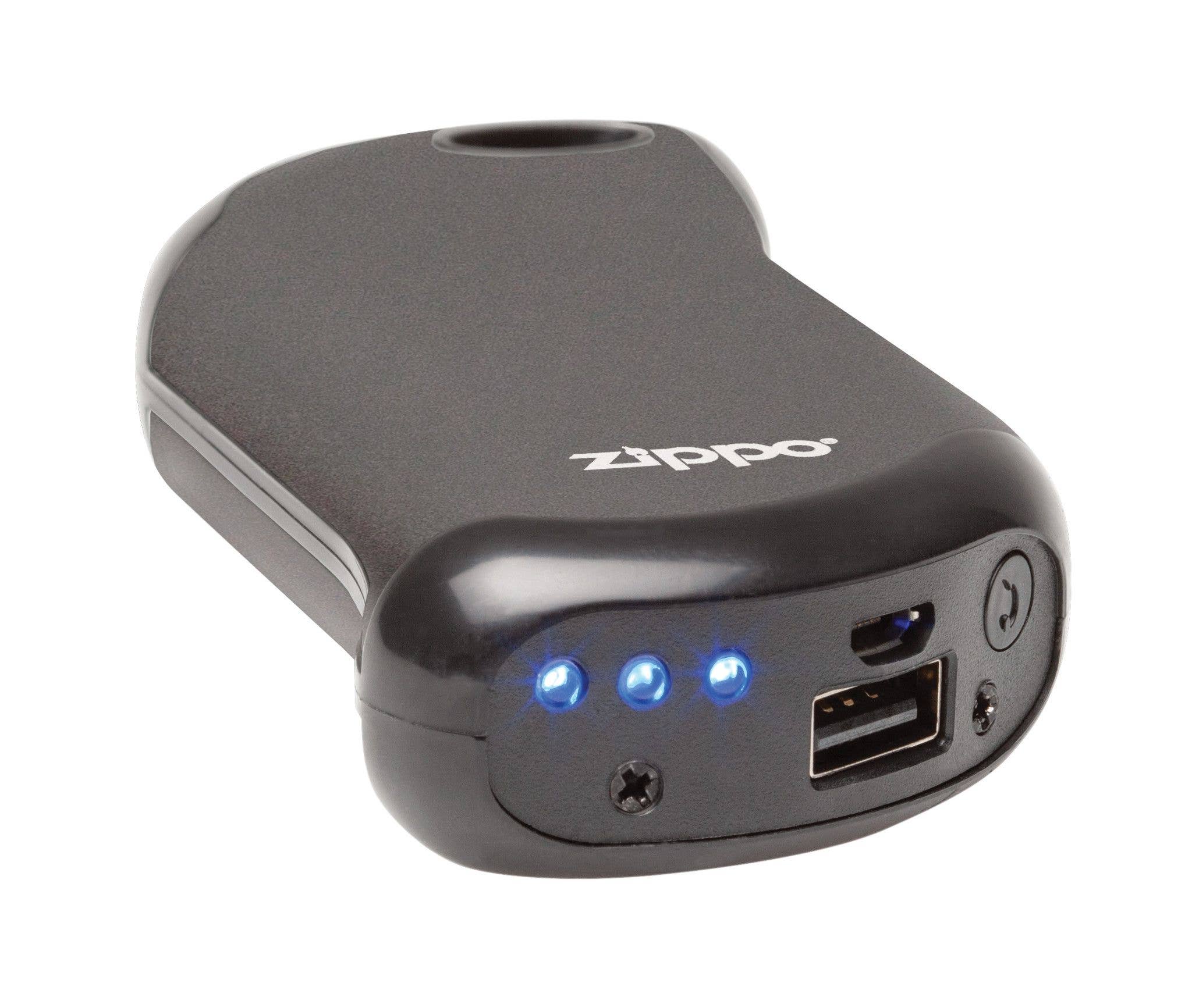Zippo HeatBank 9s Rechargeable Hand Warmer in Silver on a white background at Addison West