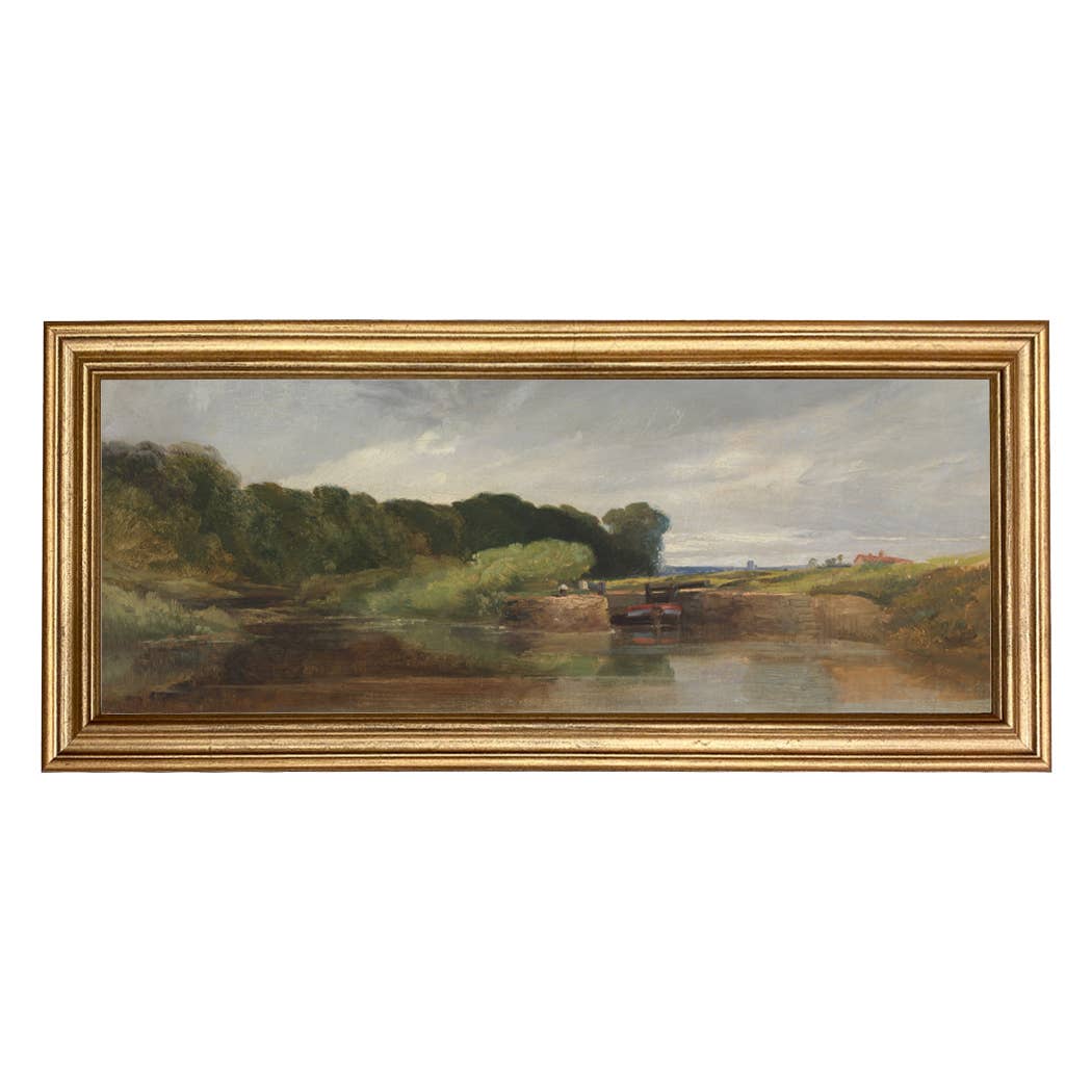 By the Water English Landscape Vintage Artwork on a white background at Addison West