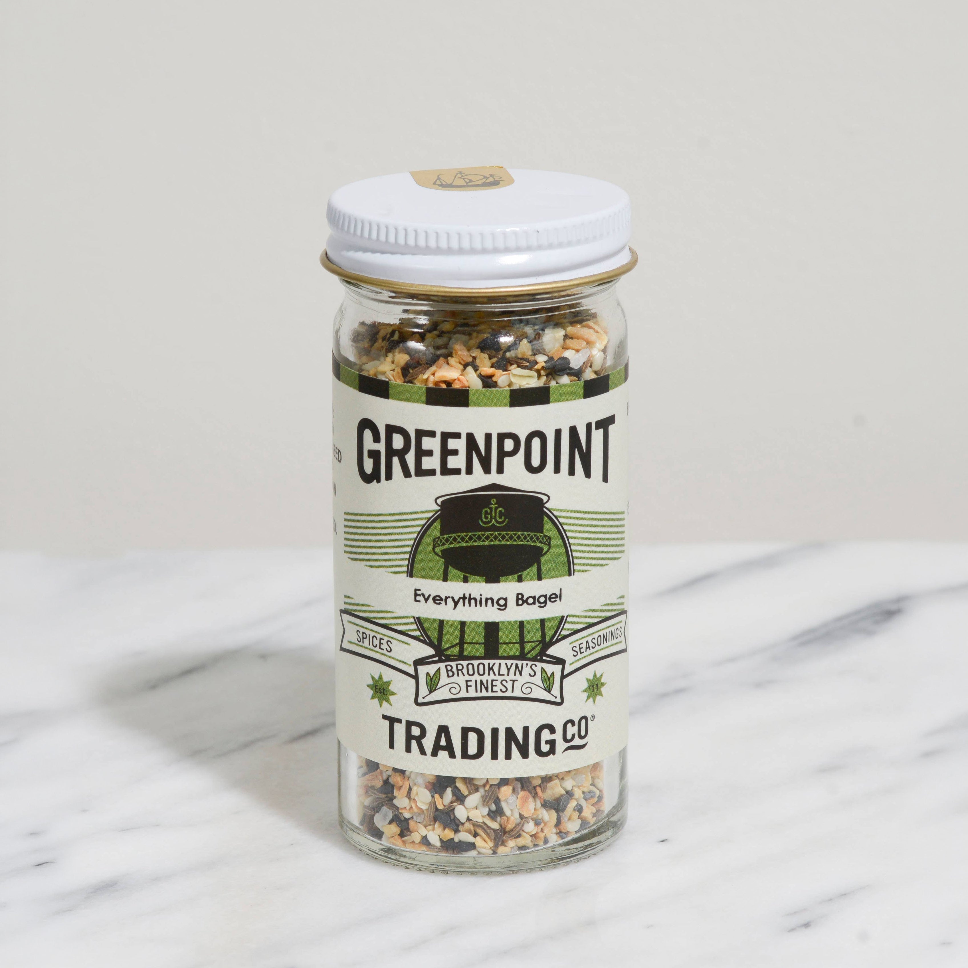 Greenpoint Trading Co. Everything Bagel Seasoning on a white background at Addison West