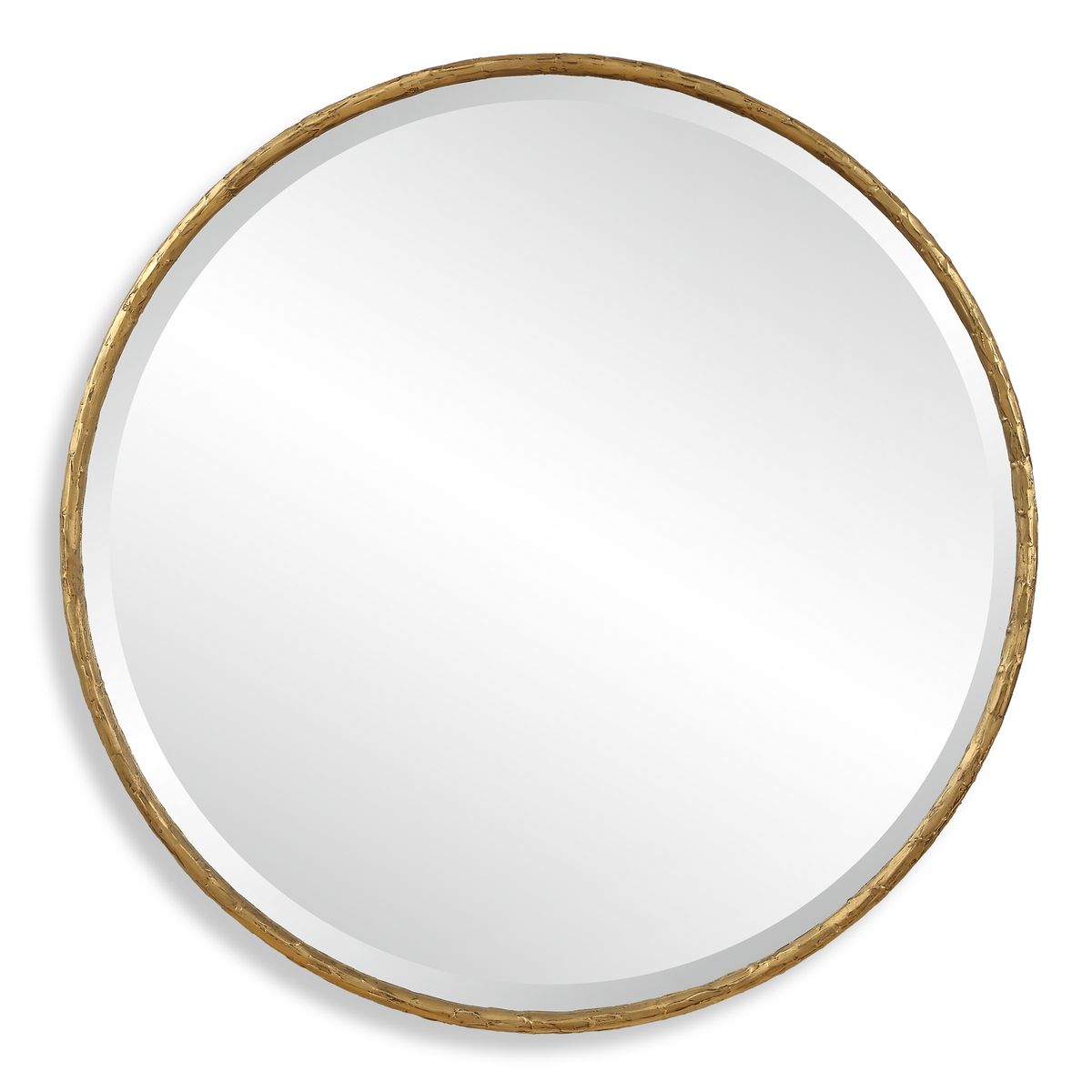 Sutcliffe Round Accent Mirror on a white background at Addison West