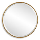Sutcliffe Round Accent Mirror on a white background at Addison West