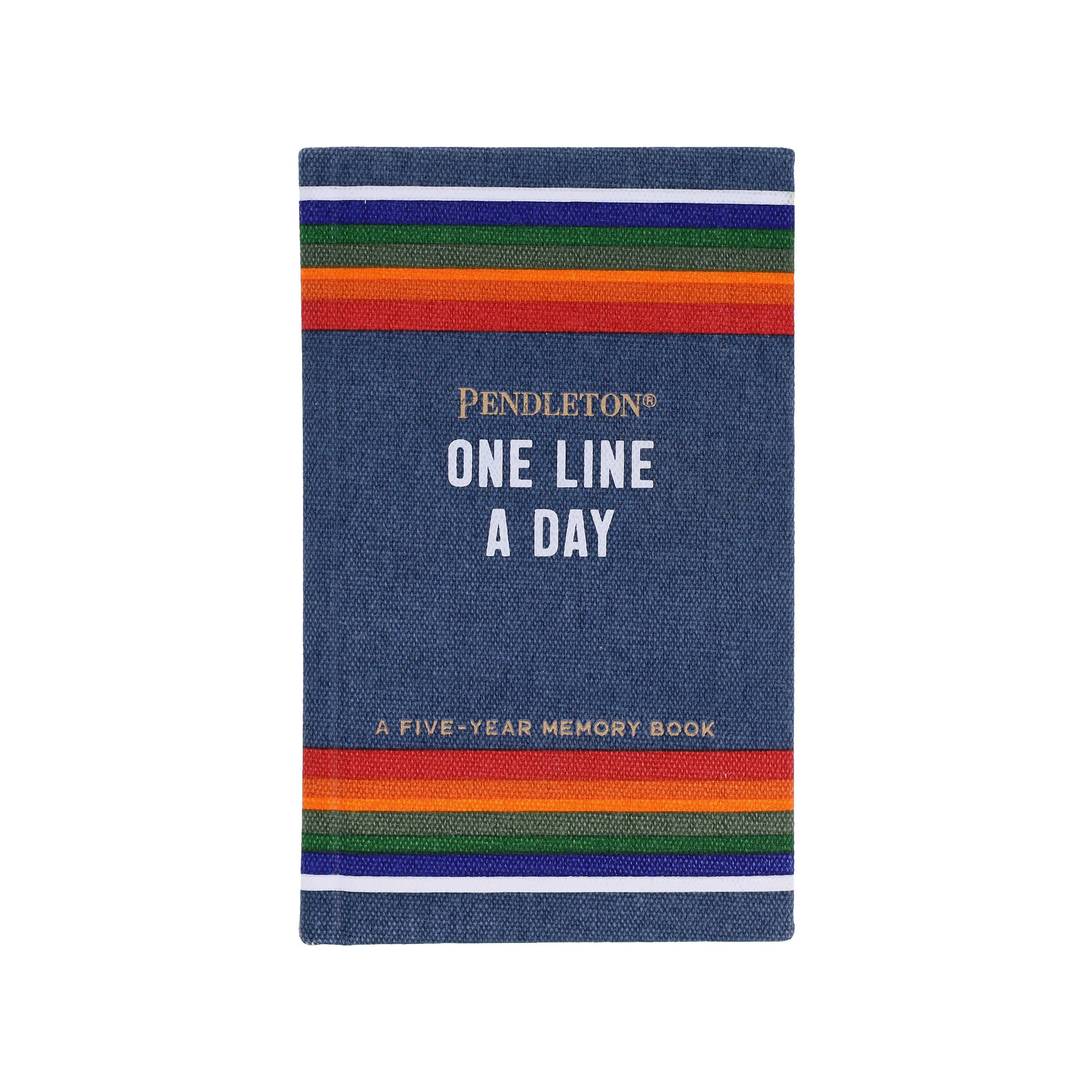 Pendleton 'One Line a Day' memory book with colorful striped design on a white background