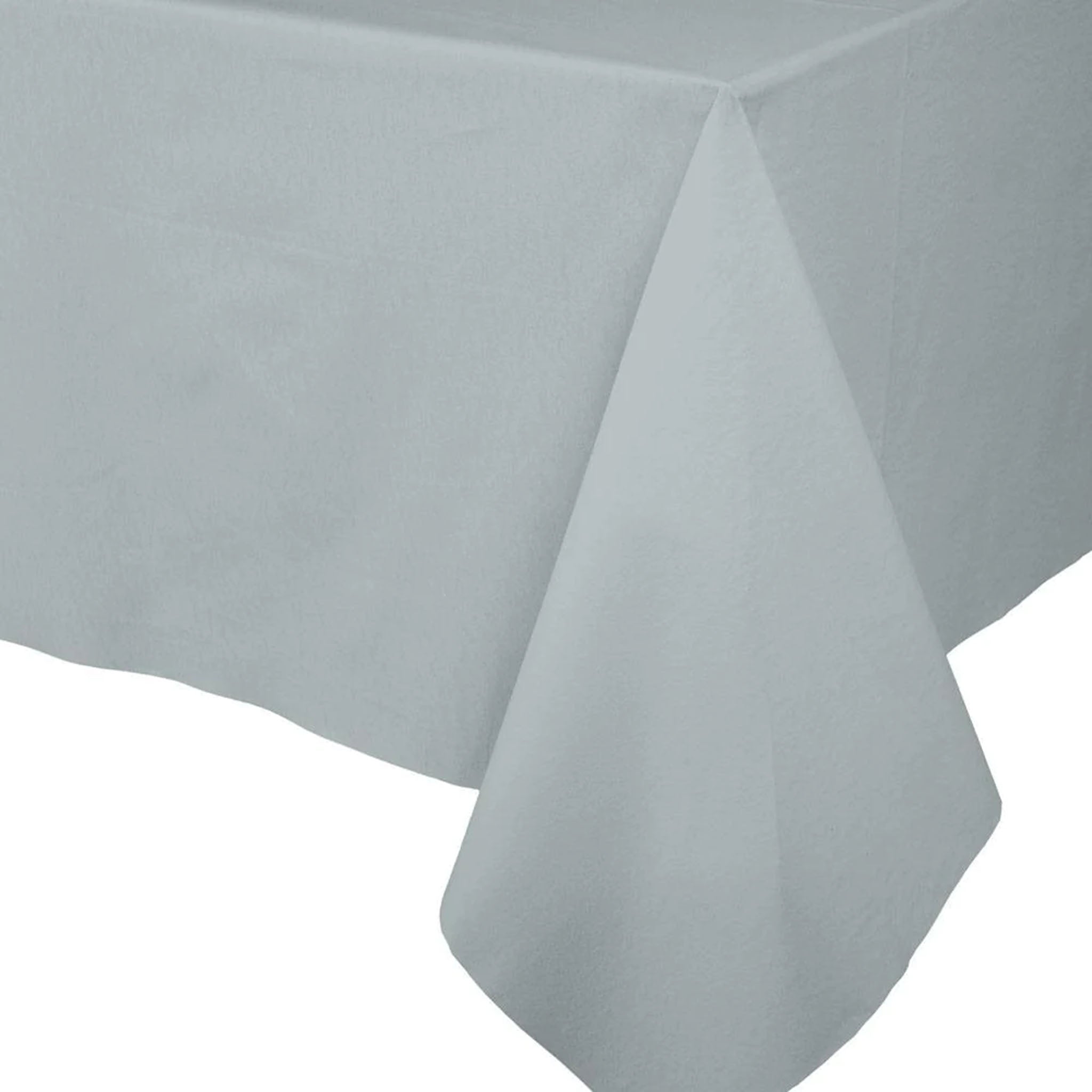 Caspari Paper Linen Table Cover in Silver - Addison West