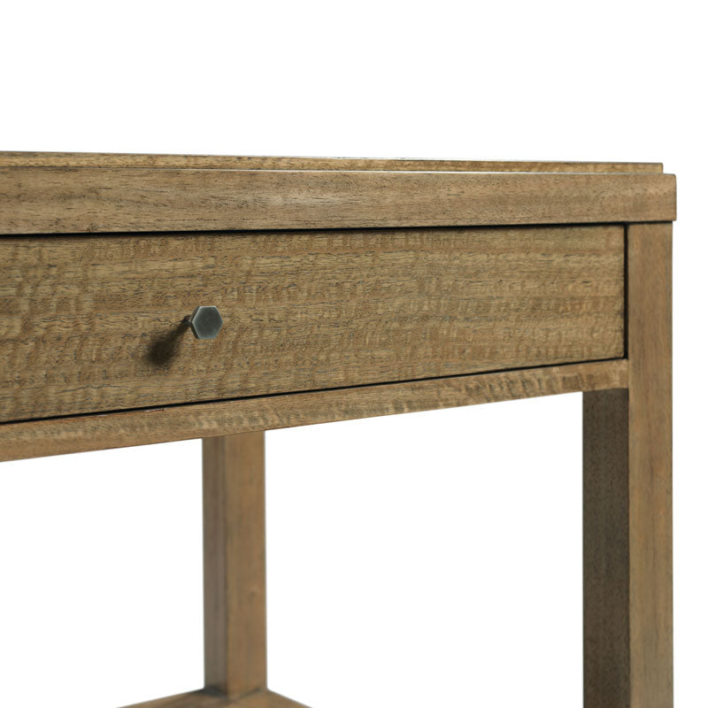Thompson Bedside Table in Soho Finish on a white background at Addison West