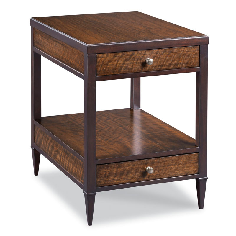 Tribeca Rectangular Side Table in Tribeca Finish on a white background at Addison West