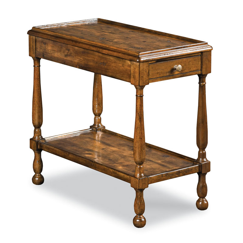 Bibbee Drink Table in Sonoma Finish on a white background at Addison West