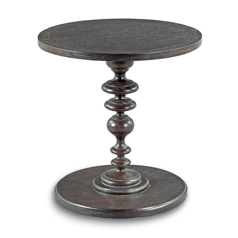Montecito Side Table in Slate Finish on a white background at Addison West
