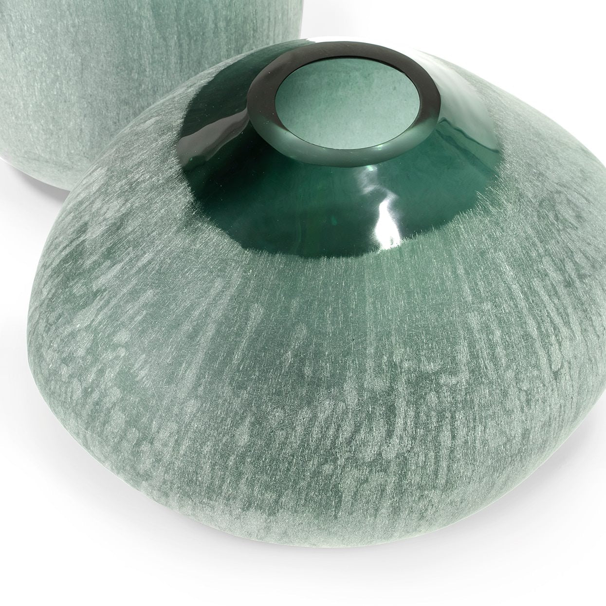 Mykonos Glass Vase, Medium on a white background at Addison West