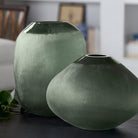 Mykonos Glass Vase, Medium and large on a table at Addison West