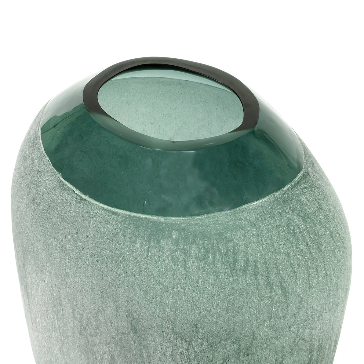 Mykonos Glass Vase, Tall on a white background at Addison West