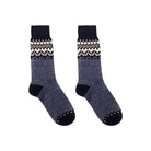 Nordic Socks Merino Wool in PERFORM™ in Jorunn Denim on a white background at Addison West