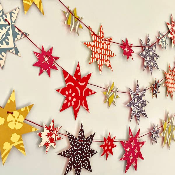 Make A Star Garland on a white background at Addison West