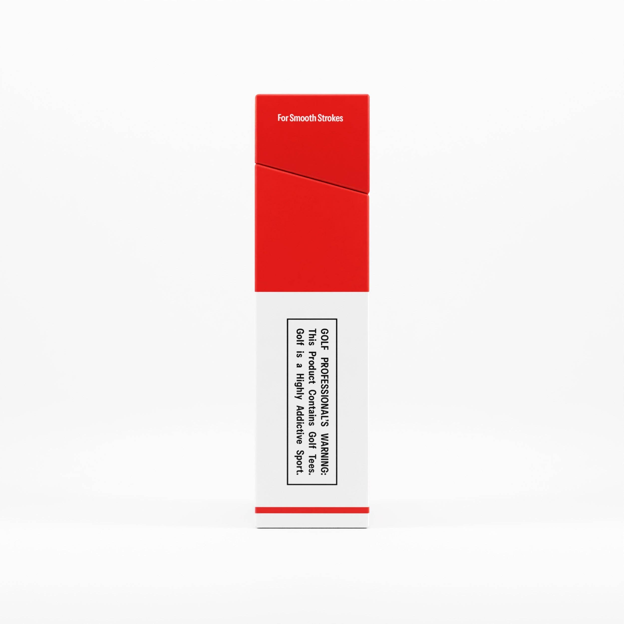 Royal Reds Golf Tee and Holder on a white background at Addison West