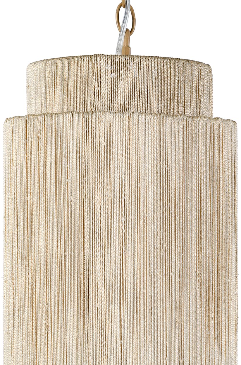 Close up of Everly Pendant in Natural, Small on a white background at Addison West