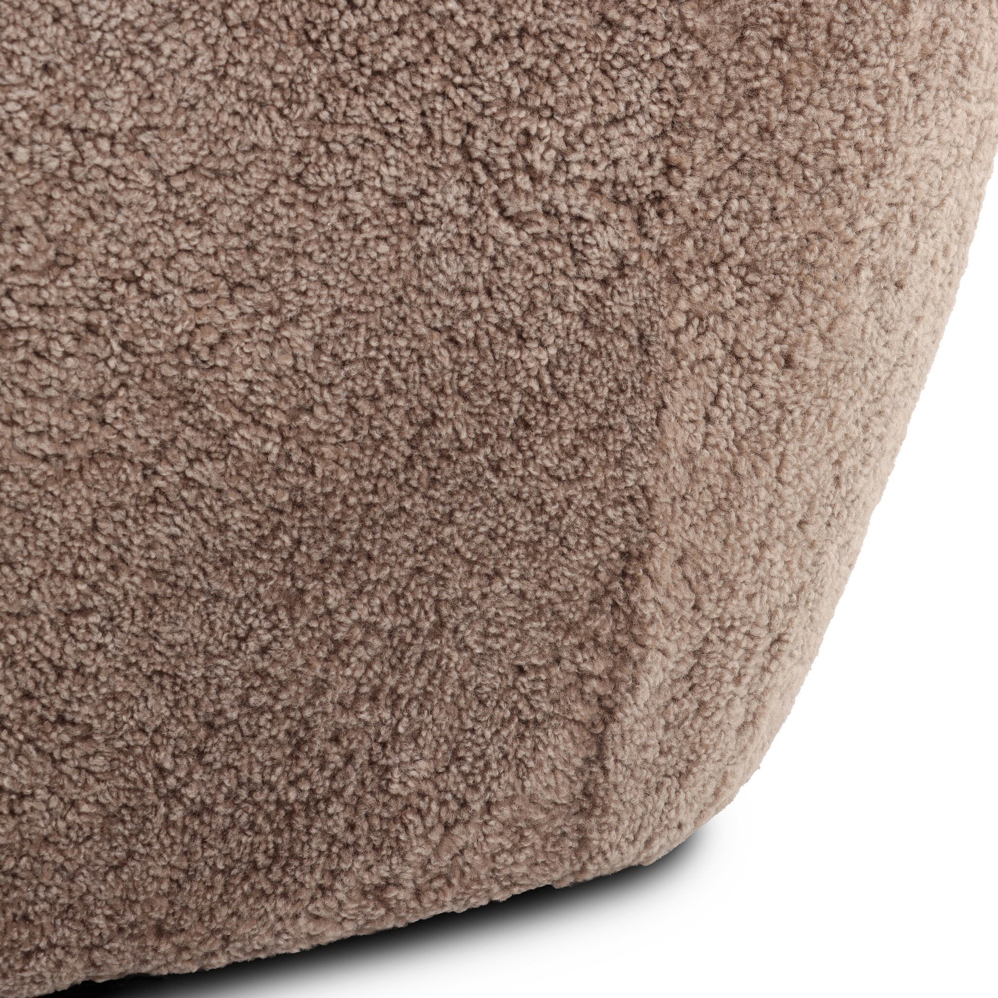 Four Hands Amelie Chair in Taupe Shearling on a white background at Addison West