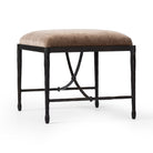 Four Hands Jade Accent Stool in Altair Mushroom on a white background at Addison West