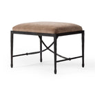 Four Hands Jade Accent Stool in Altair Mushroom on a white background at Addison West