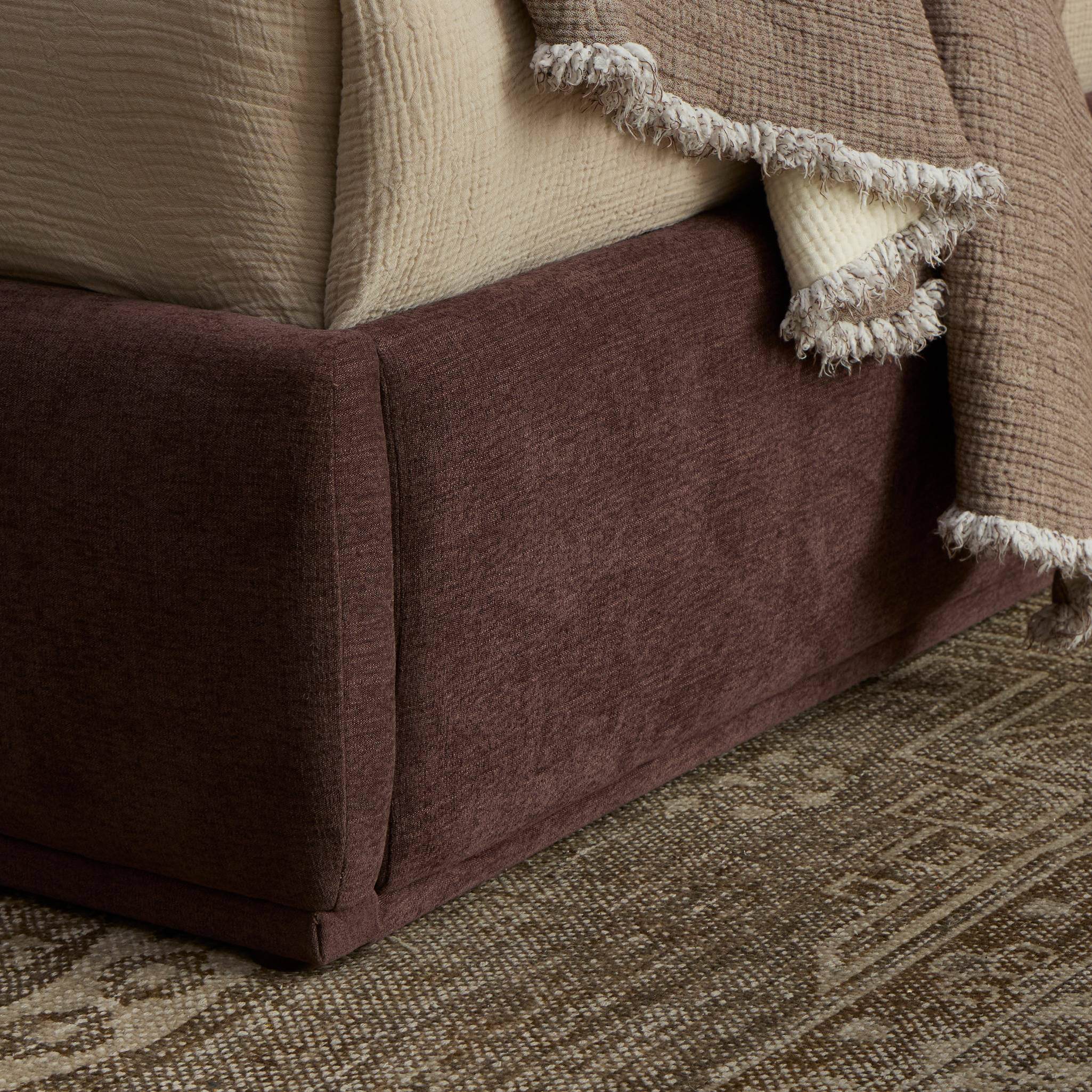 Four Hands Julia Bed in Laughlin Plum, King in a bedroom at Addison West