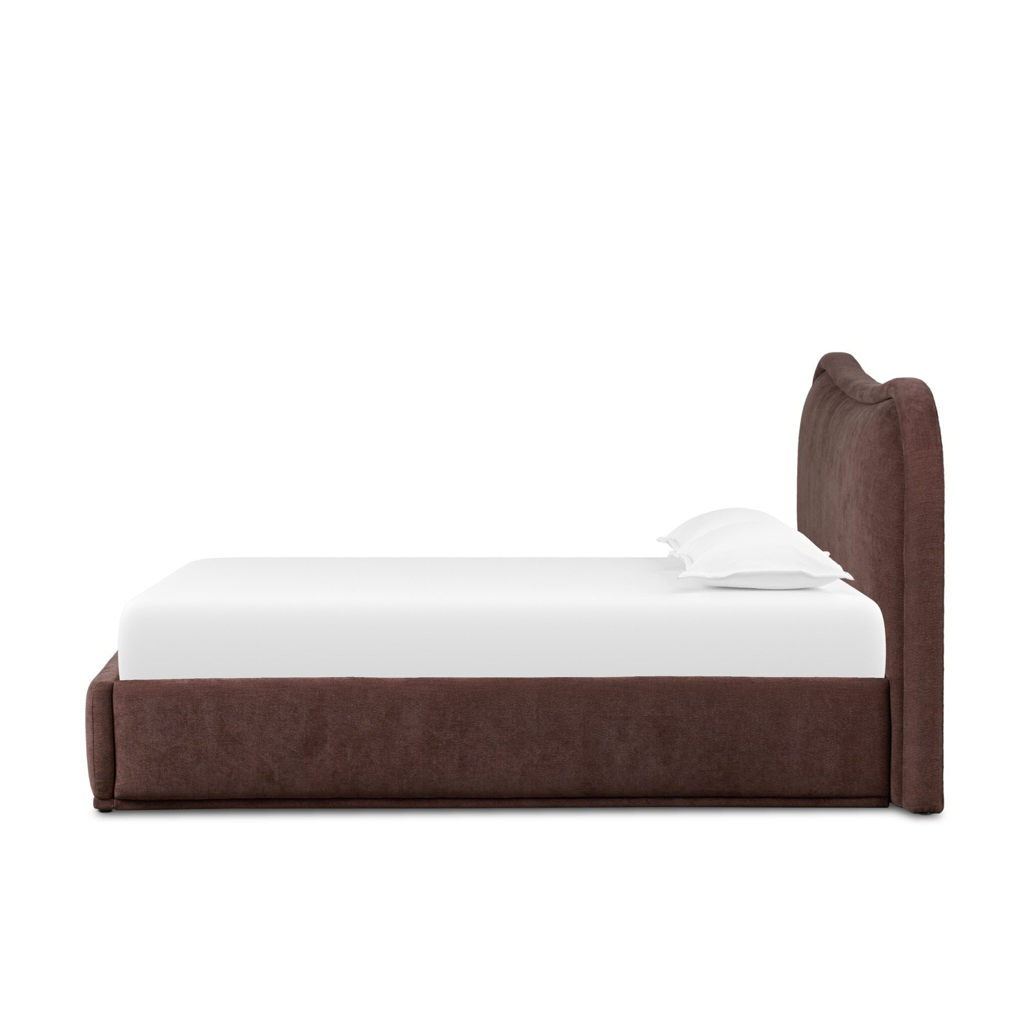 Four Hands Julia Bed in Laughlin Plum, King on a white background at Addison West