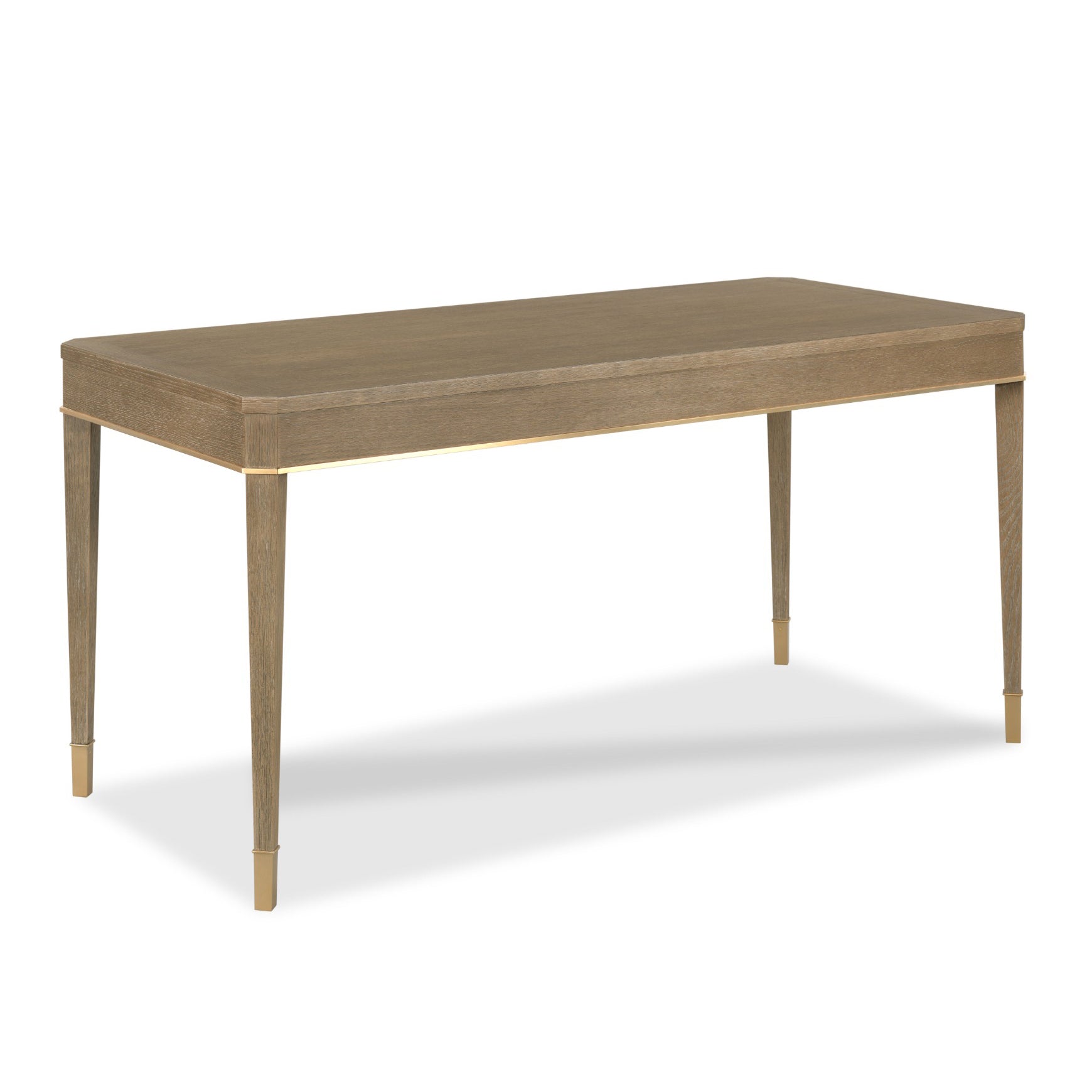 Livingston Writing Table in Vintage Finish on a white background at Addison West