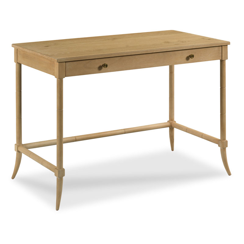 Sconset Writing Table in Limewash Finish on a white background at Addison West