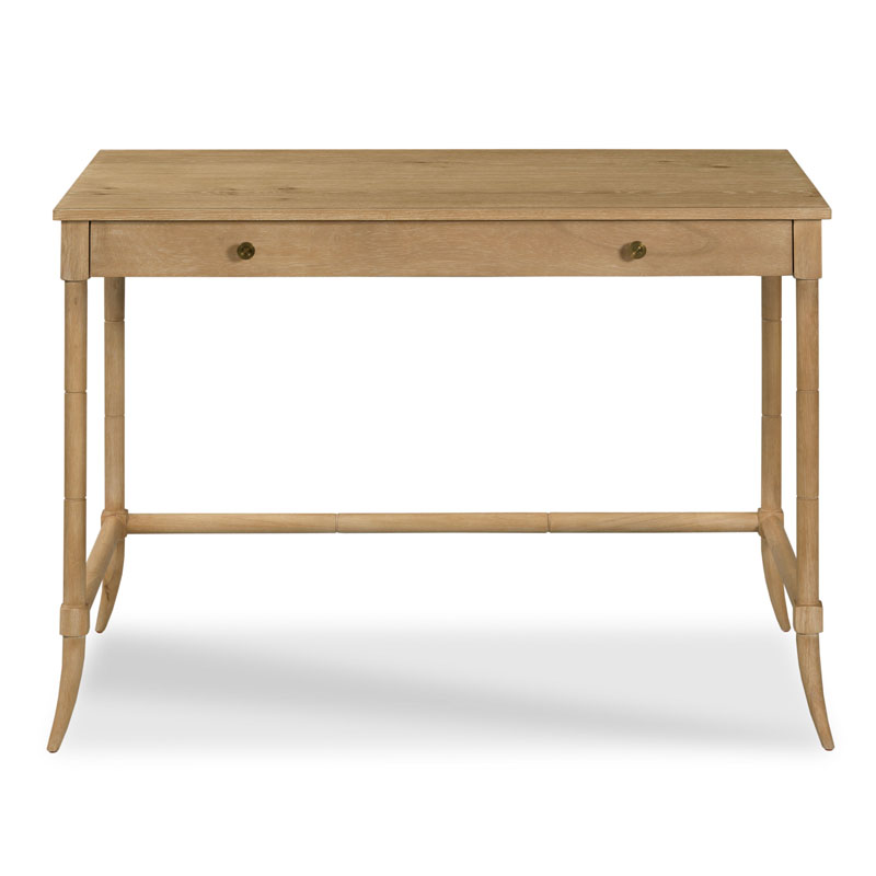 Sconset Writing Table in Limewash Finish on a white background at Addison West