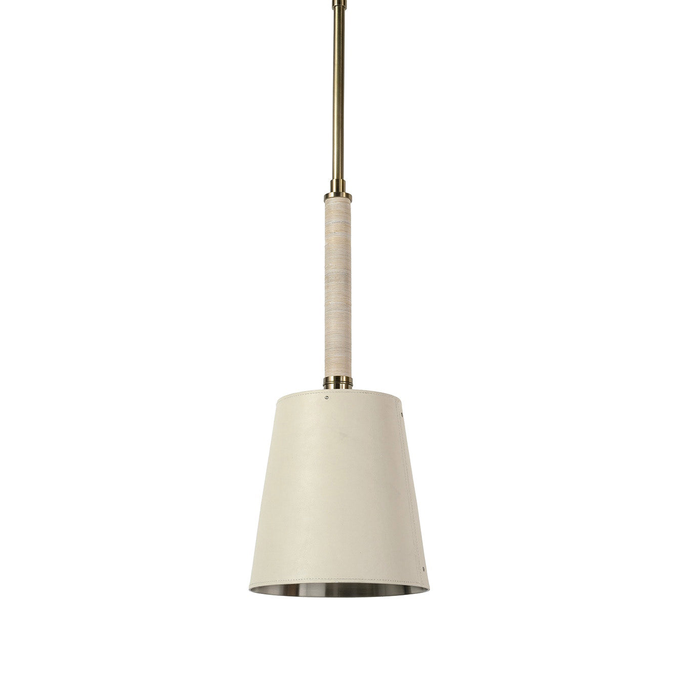 Palecek Hendrick Pendant in Cream on a white background at Addison West