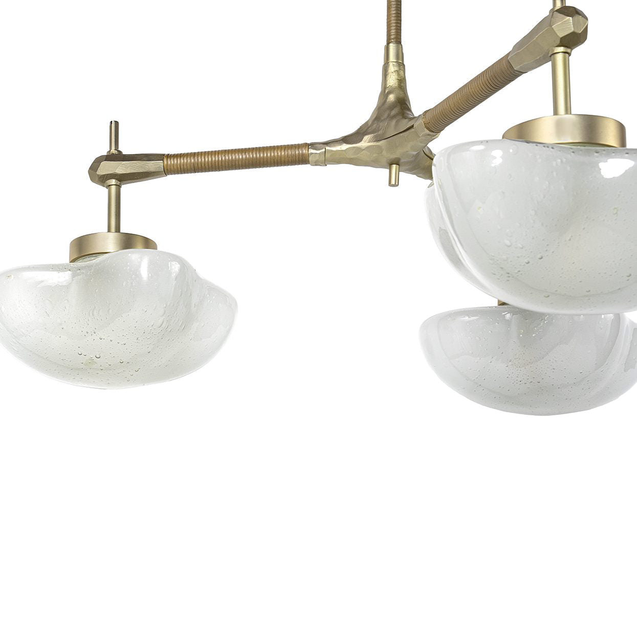 Close up of Palecek Cicero Chandelier, Small on a white background at Addison West