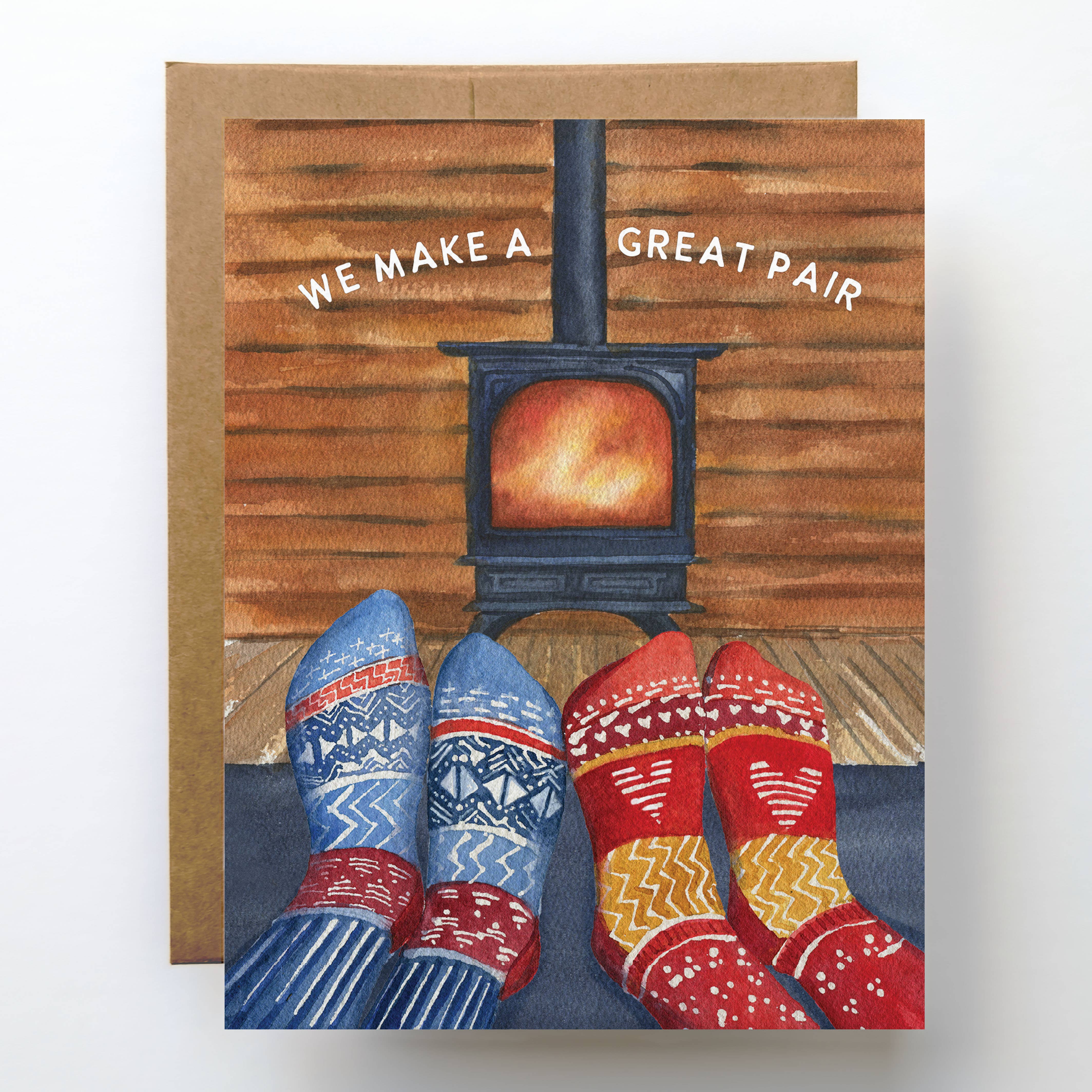 Warm Love Greeting Card on a white background at Addison West