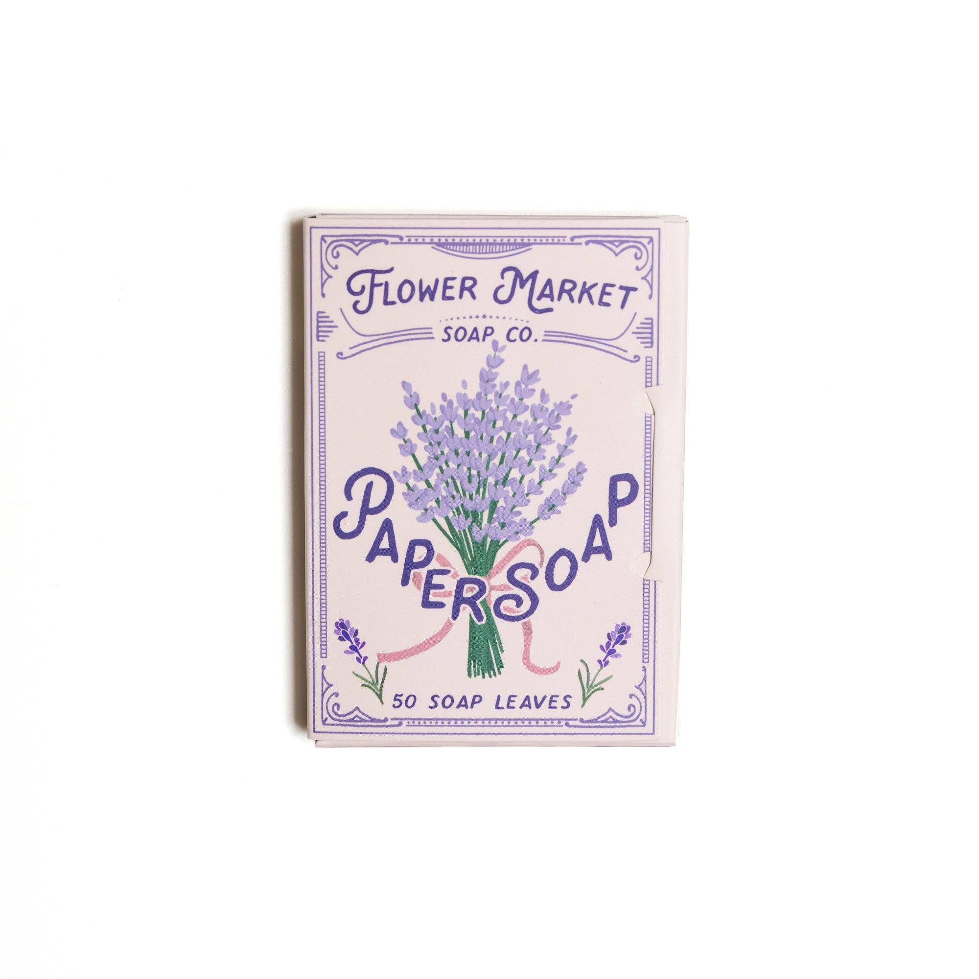 Lavender Paper Soap on a white background at Addison West