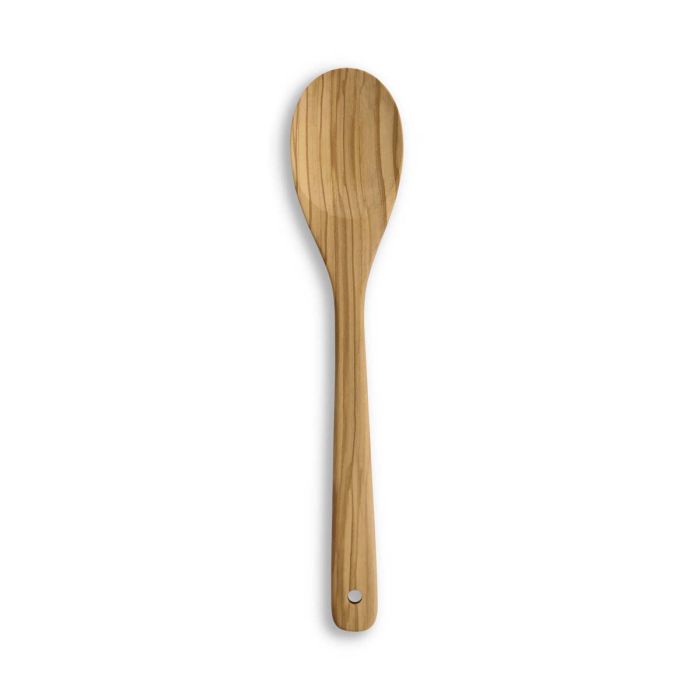 12" Italian Olivewood Spoon on a white background