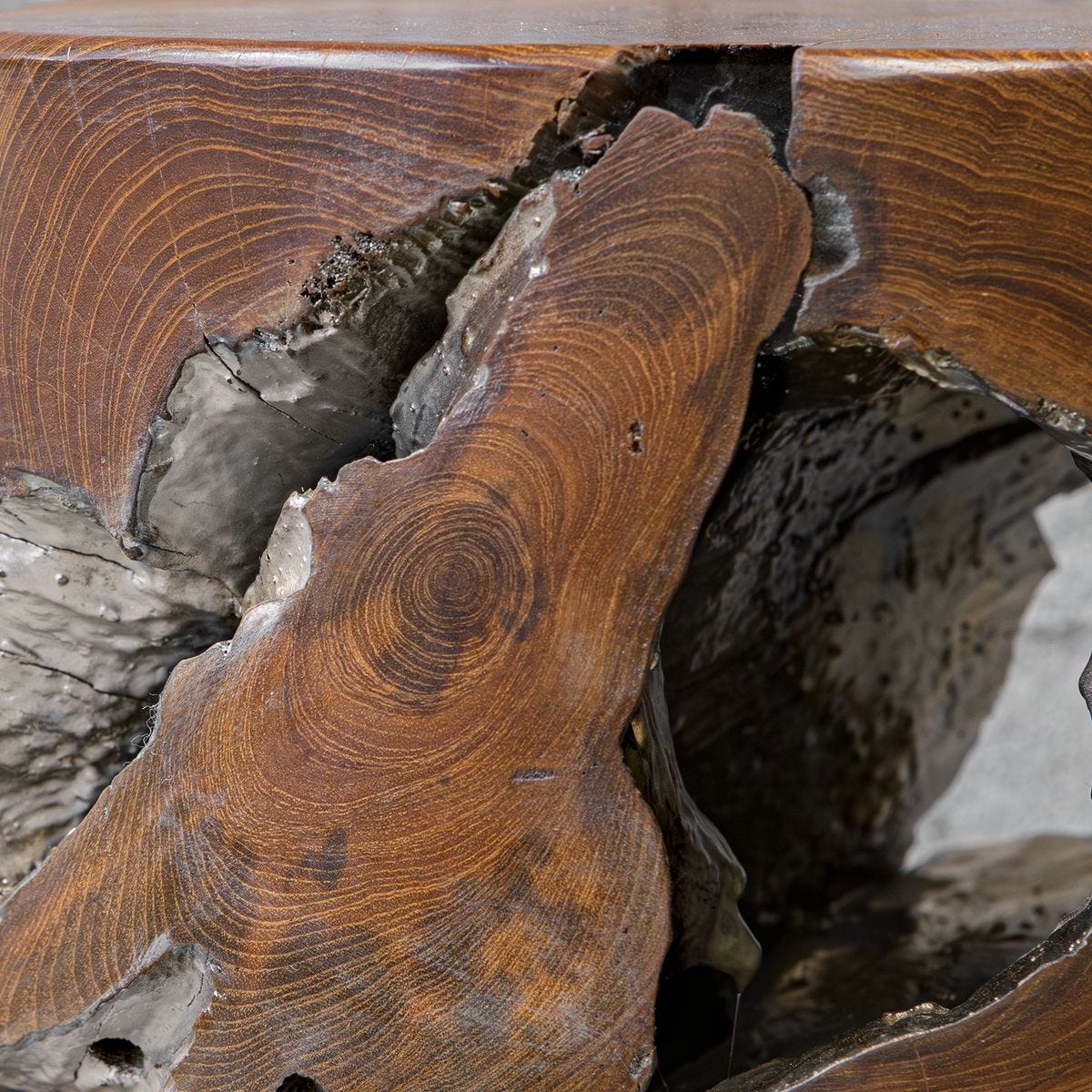Close up of Ravien Accent Stool on a white background at Addison West