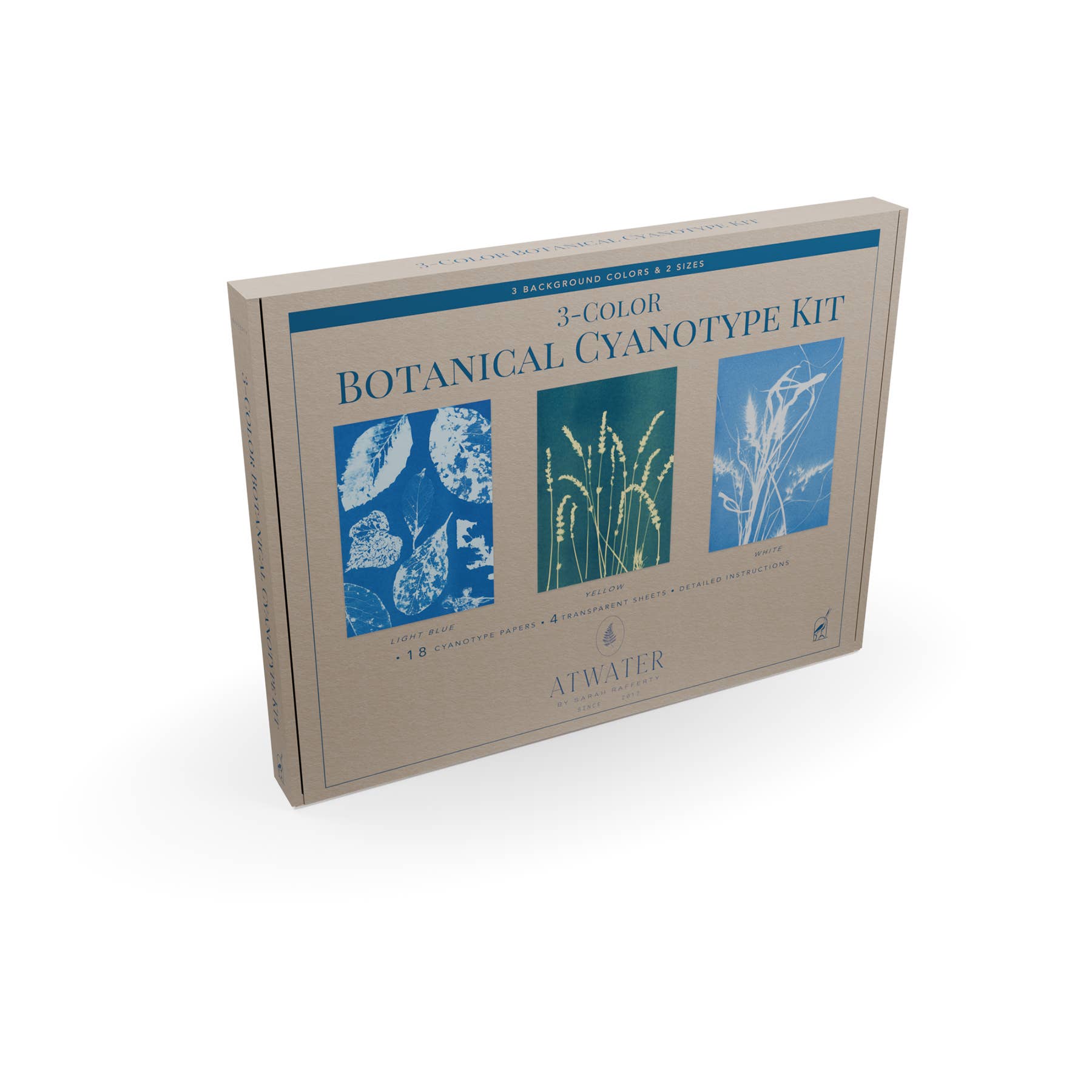 3-Color Botanical Cyanotype Kit on a white background at Addison West