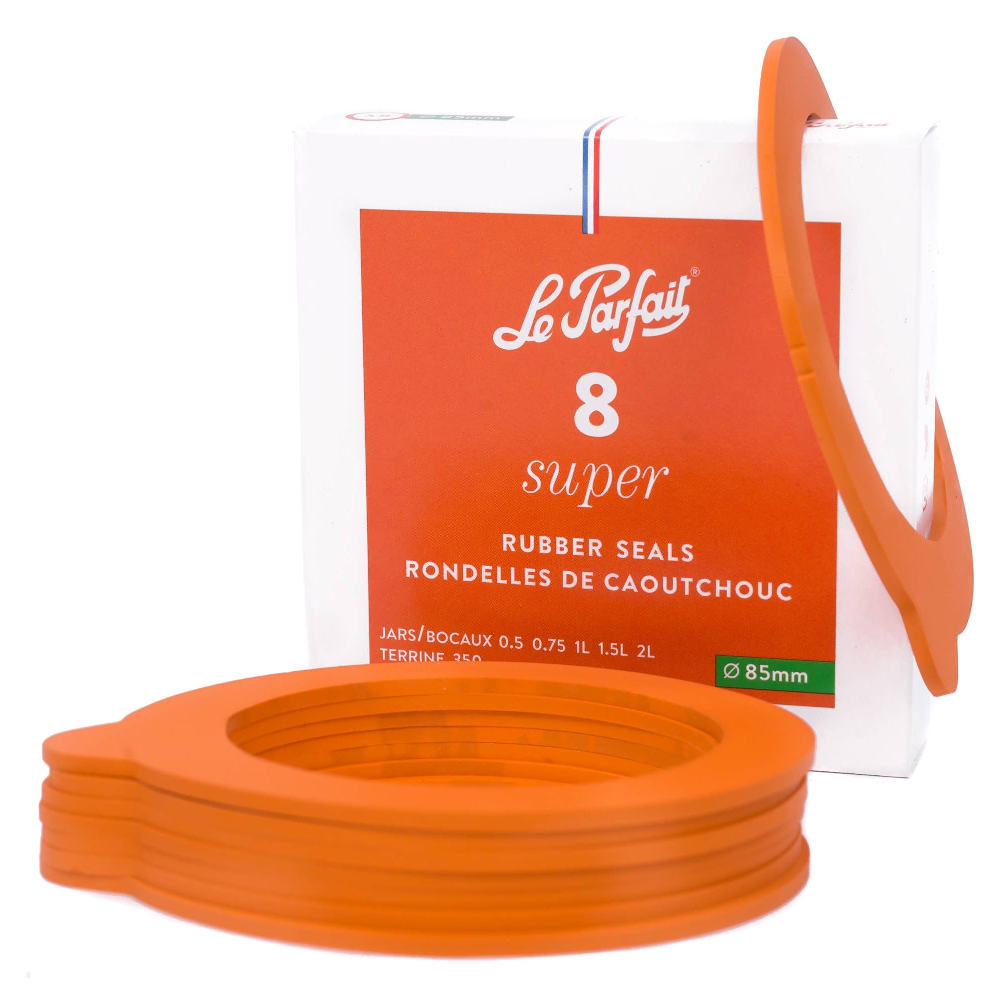 Le Parfait Rubber Seals, 85mm on a white background at Addison West