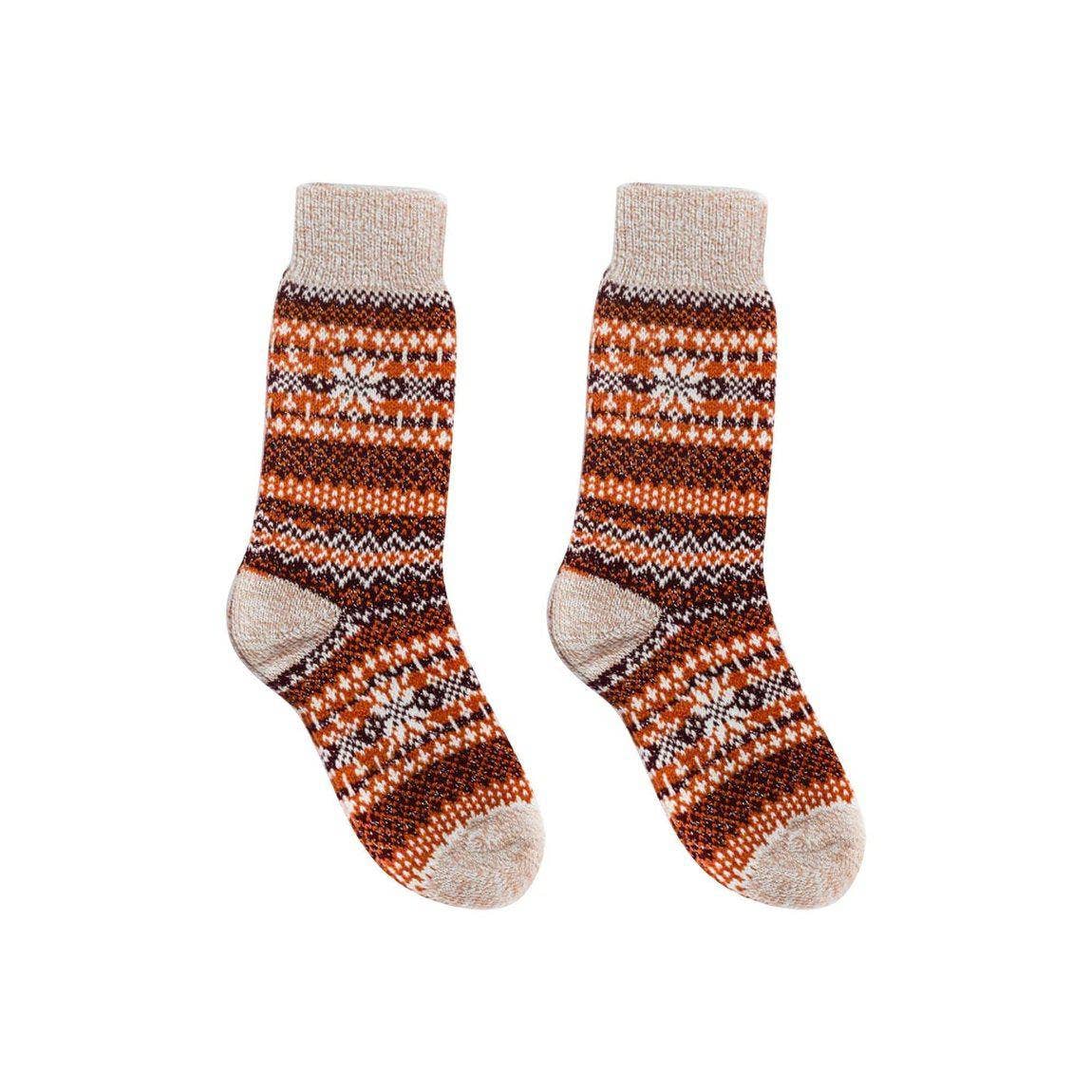 Nordic Socks Soft COZY™ Warm in Asenka Pumpkin on a white background at Addison West