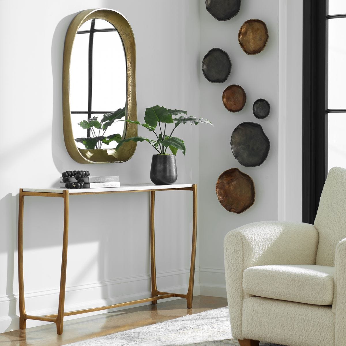 Afflyn Console Table in a living room at Addison West