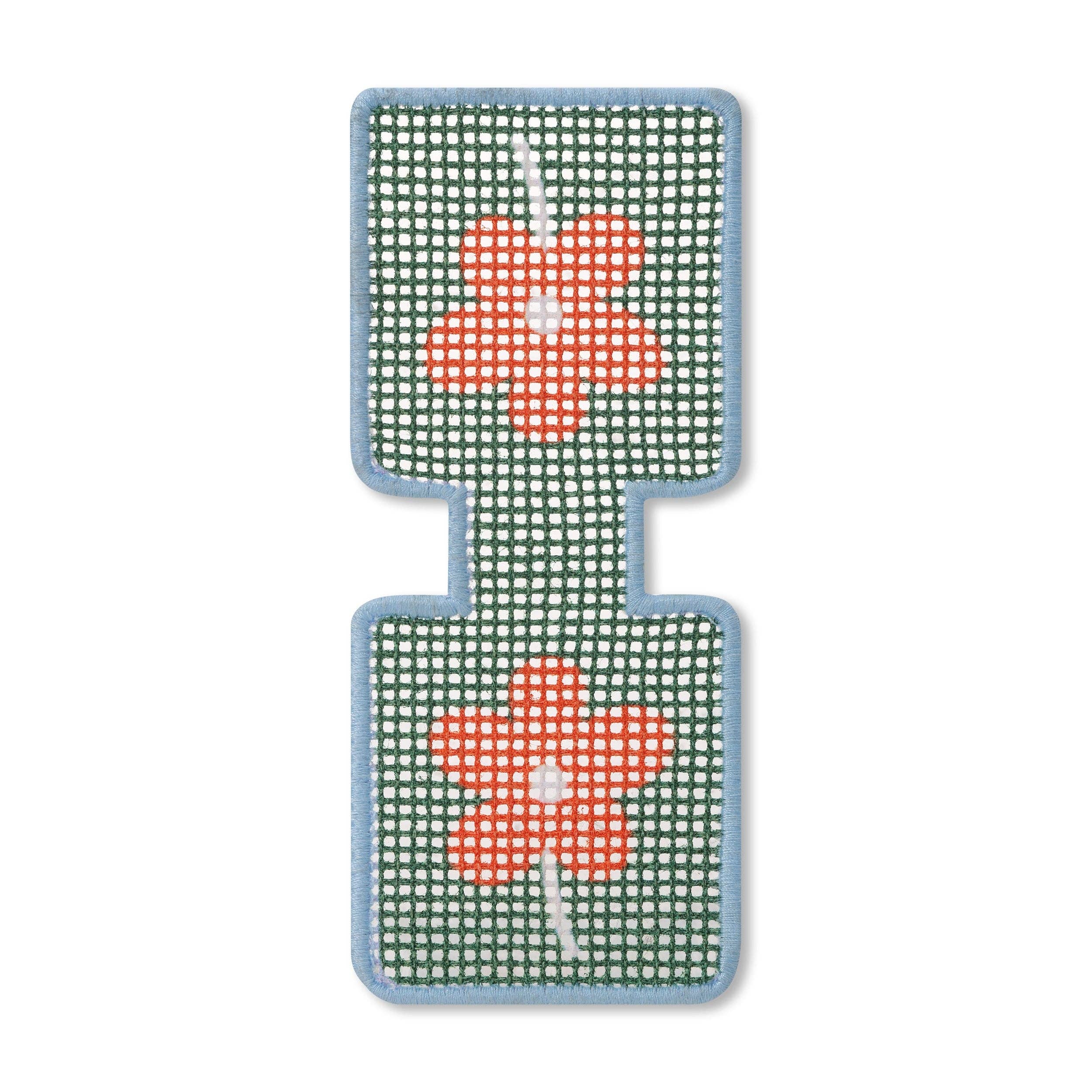 Flower Needlepoint Keychain Kit on a white background at Addison West