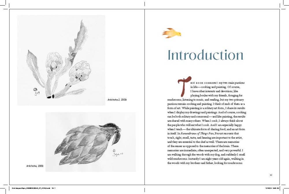 The Art of Jacques Pépin, The Cookbook: Favorite Recipes and Paintings from My Life in the Kitchen on a white background at Addison West