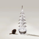 Simon Pearce Five Sided Evergreen, 14" on a white background at Addison West