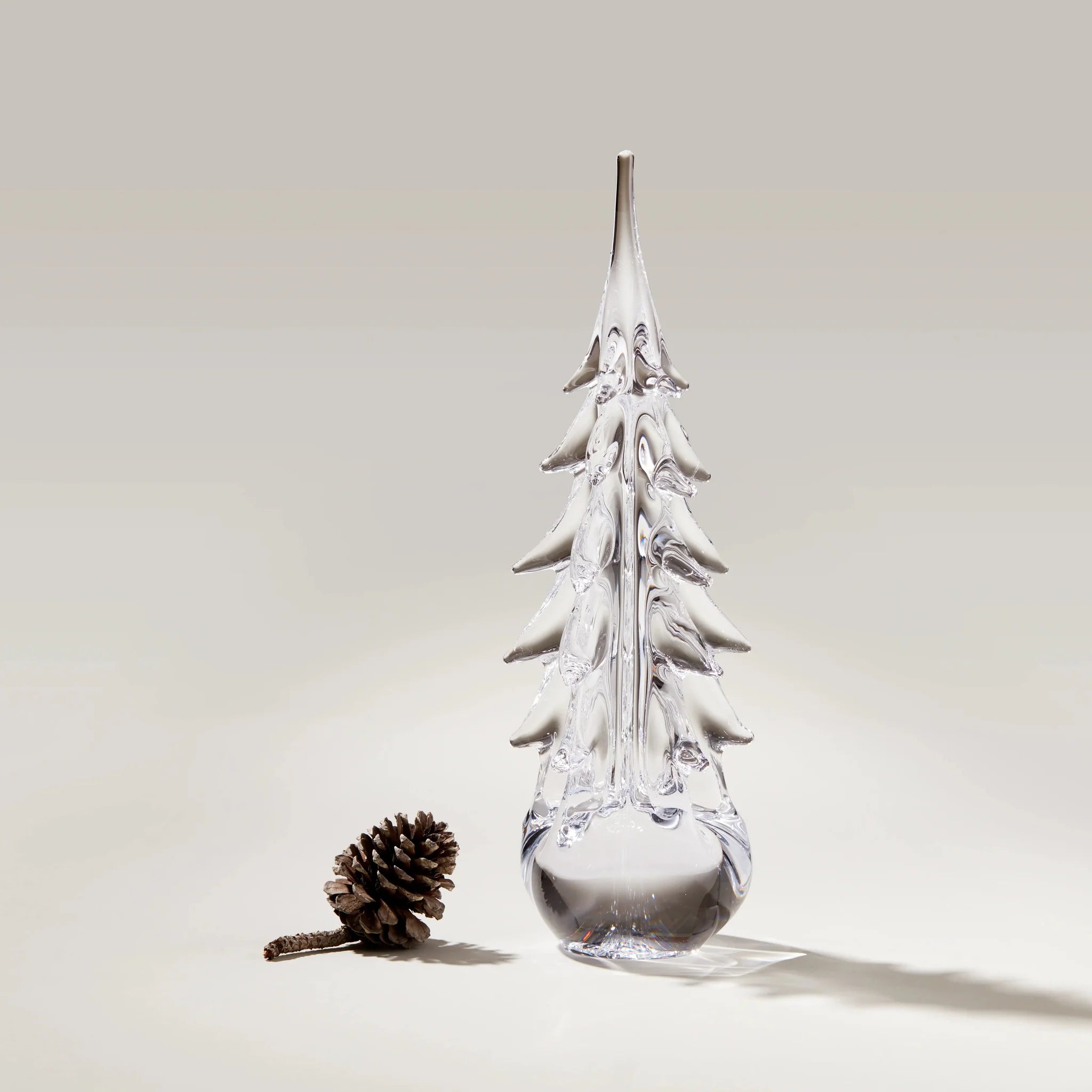 Simon Pearce Five Sided Evergreen, 14" on a white background at Addison West