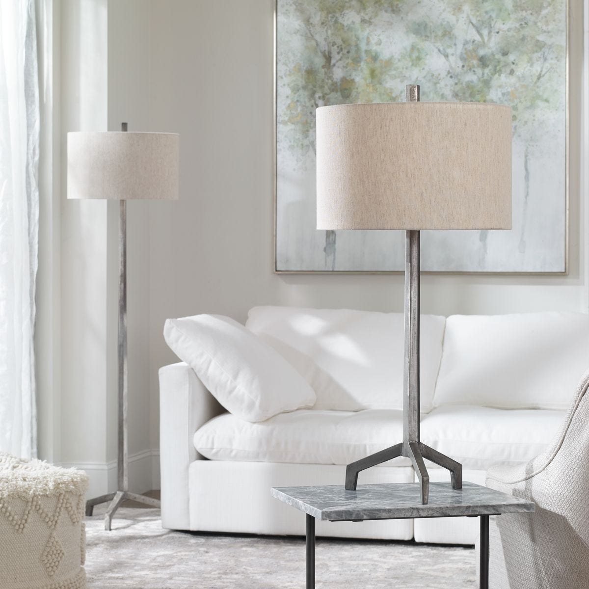 Ivorin Floor Lamp in a living room at Addison West