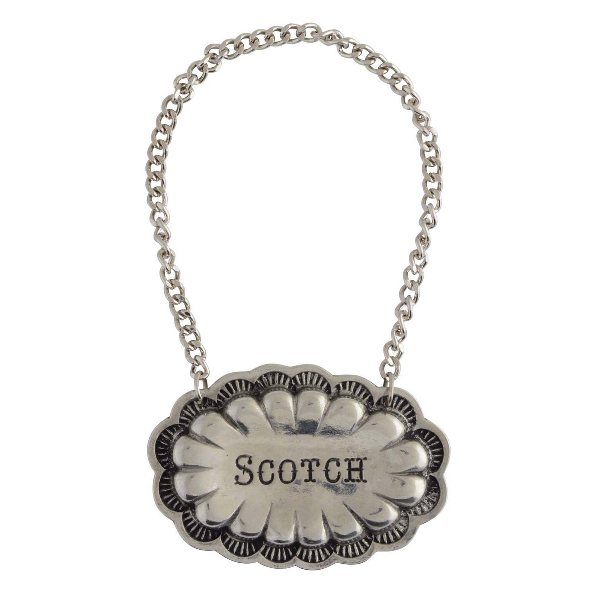 Scotch Pewter Western Decanter Tag on a white background at Addison West