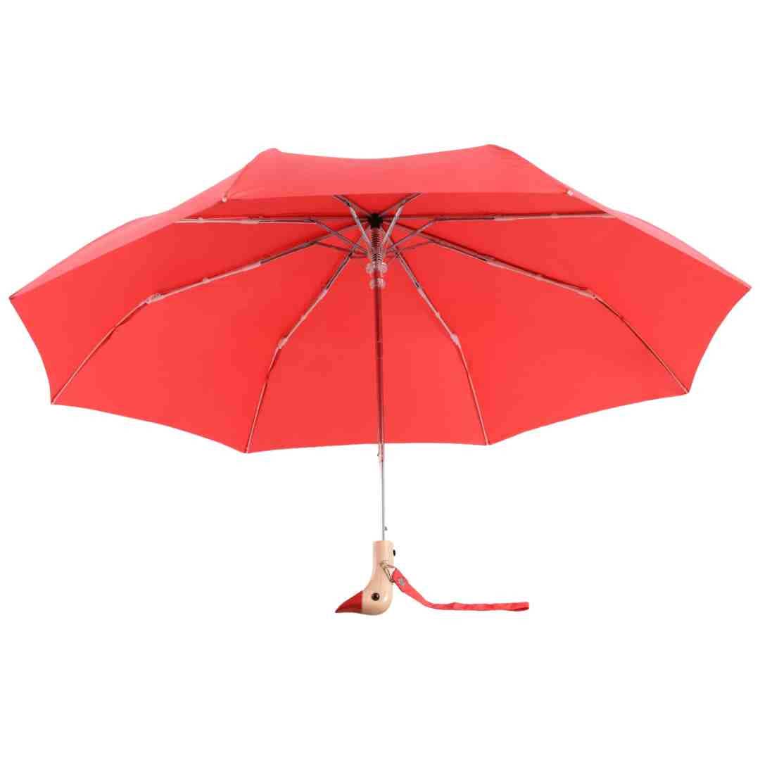 Original Duckhead Red Eco-Friendly Umbrella on a white background at Addison West