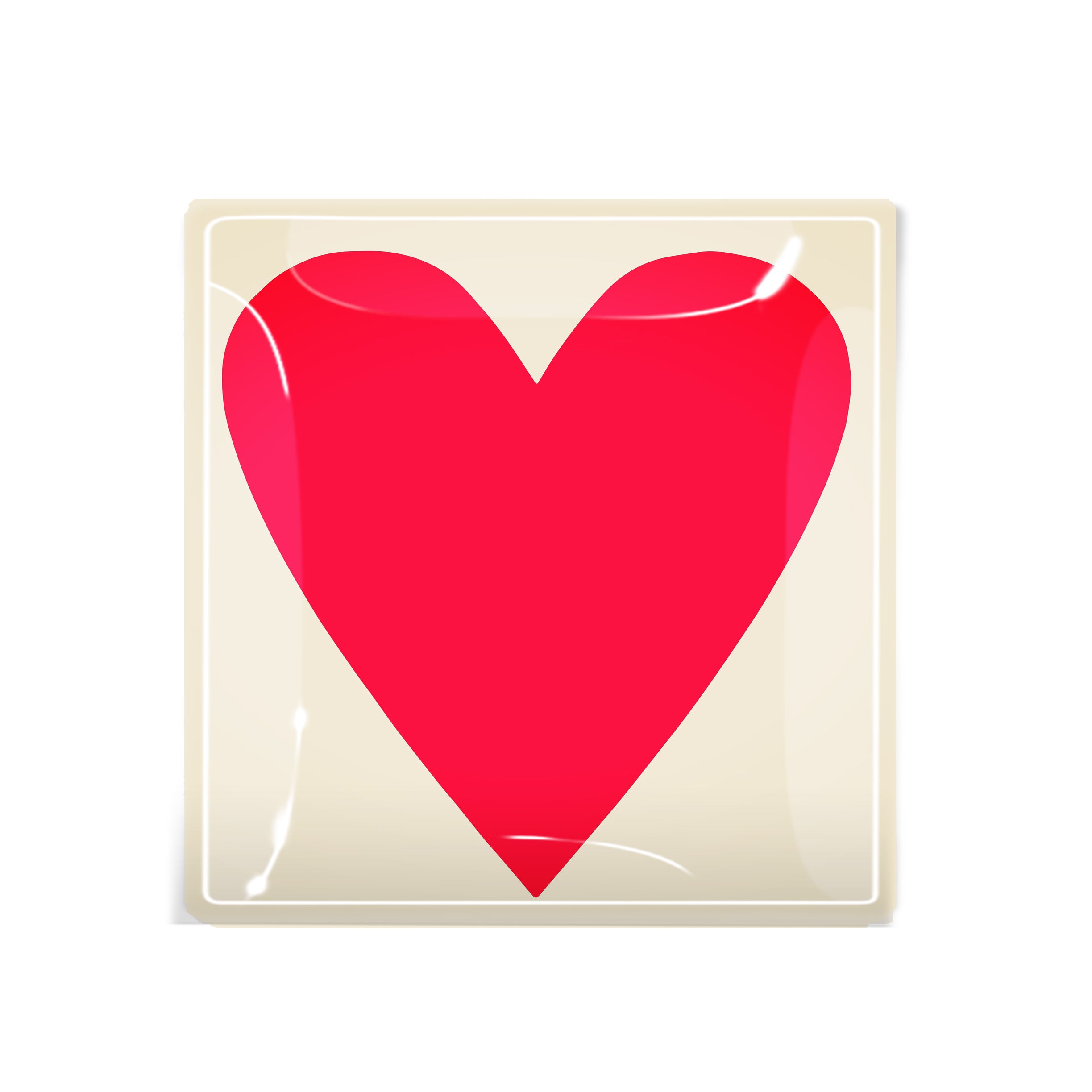 I Heart You Decoupage Glass Tray on a white background at Addison West
