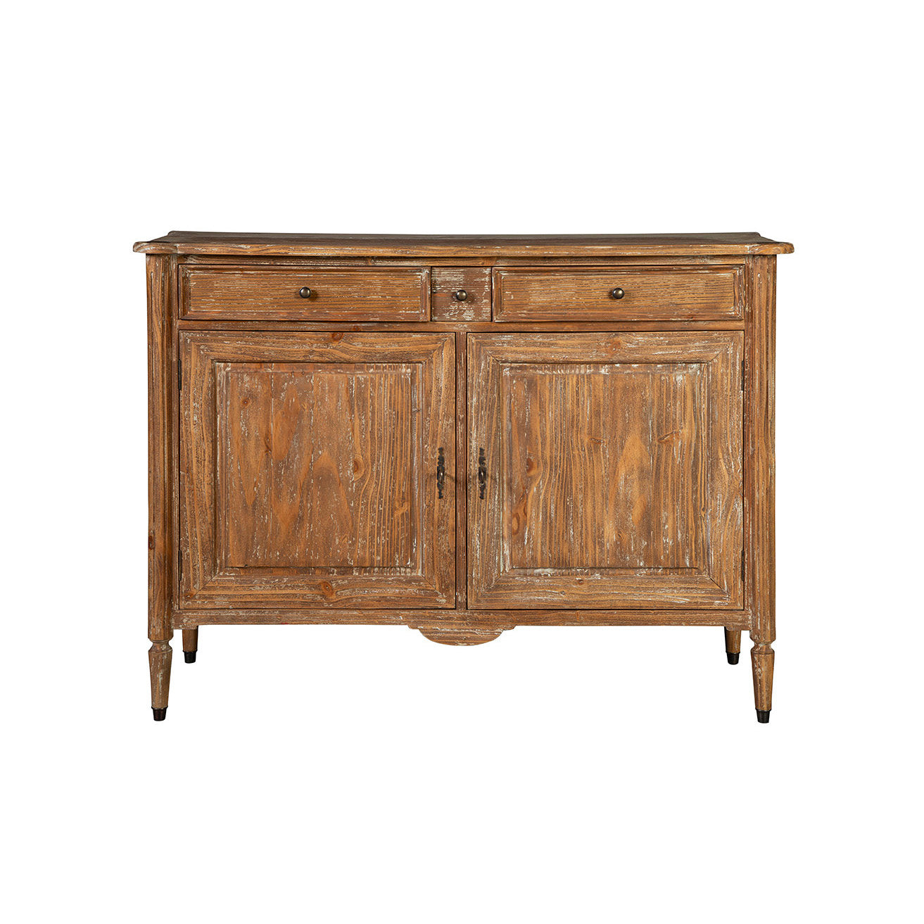 Furniture classics anderson hall cabinet with two cabinet doors and three drawers on a white background