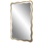 Anesley Accent Mirror in Gold on a white background at Addison West